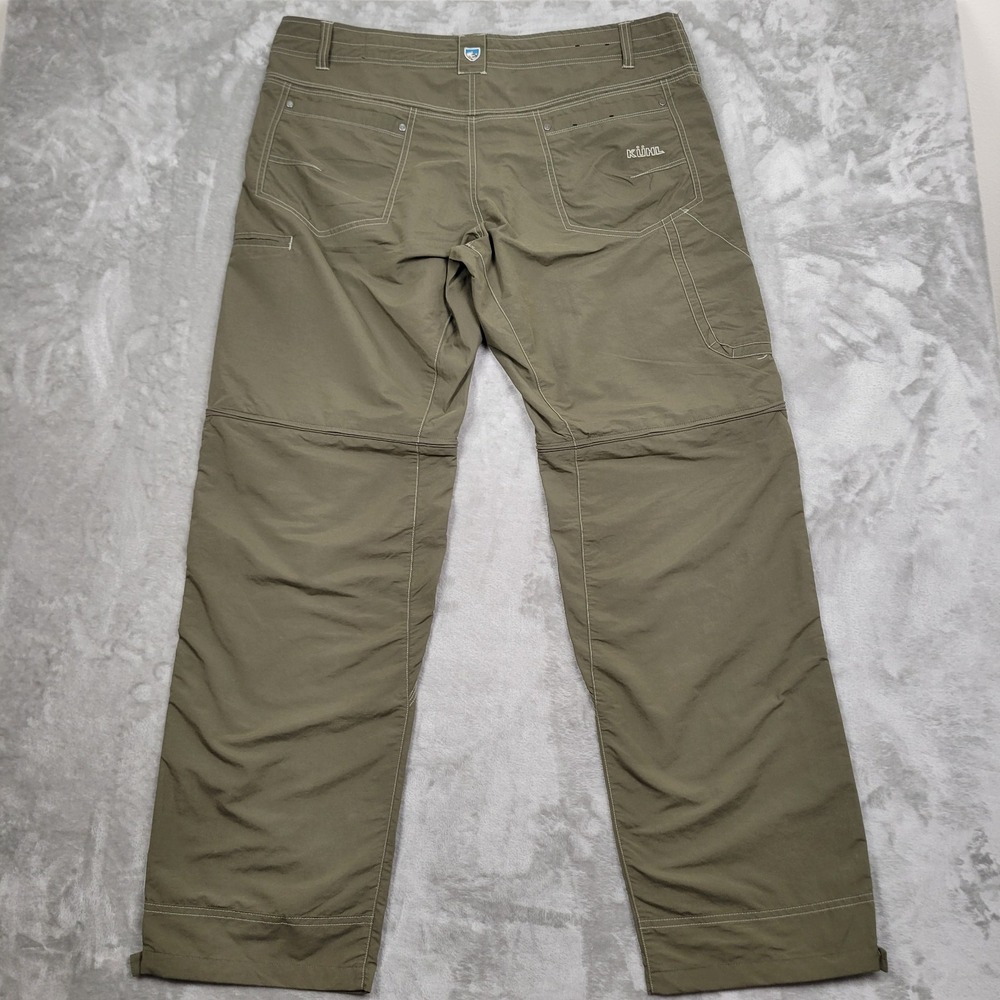 KUHL Mens Liberator Convertible Stealth Zip Off System Pants 40x33 Olive Green - Picture 3 of 13